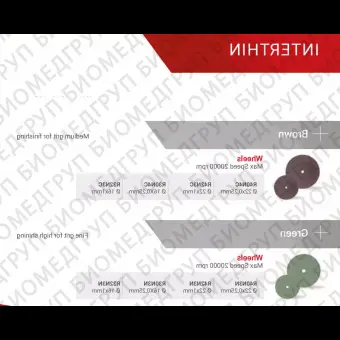 Полир INTERTHIN универсальный для обработки золота, акрила и керамики, 1шт. Reddish Stone R30N4C 16 мм х 0,25 мм Коричневый Колесо