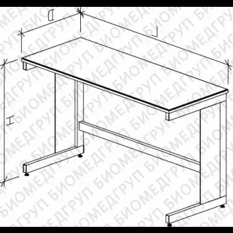Стол лабораторный высокий, 1500х750х900, столешница Wilsonart