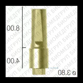 Абатмент прямой, переустанавливаемый, SwedenMartina 3.8 мм х 11.5 мм шейка 4 AMD3804