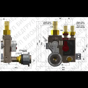 Клапан для медицинских газов P/AVB