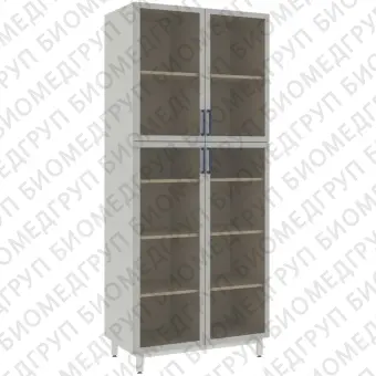 Шкаф для лабораторной посуды со стеклянными дверями в алюминиевых рамах ЛАБPRO ШПА 80.50.193