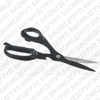 Ножницы универсальные, длина лезвия 60 мм, общая длина 180 мм, нерж. сталь, с пластиковыми рукоятками, Bochem, 4151