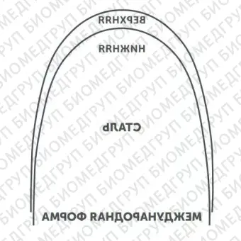 Дуги ортодонтические международная форма верхние INT NiTi TA U .021x.025/.53x.64