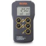 Термометр электронный, -50..+1350°C, портативный, водонепроницаемый, (без датчиков), Hanna, HI 935002